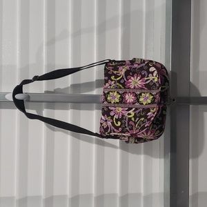 Vera‎ Bradley messenger bag in purple punch - retired pattern